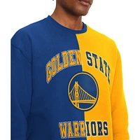 Sweat Tommy Jeans pour homme Royal/Jaune Golden State Warriors Keith Split Pullover