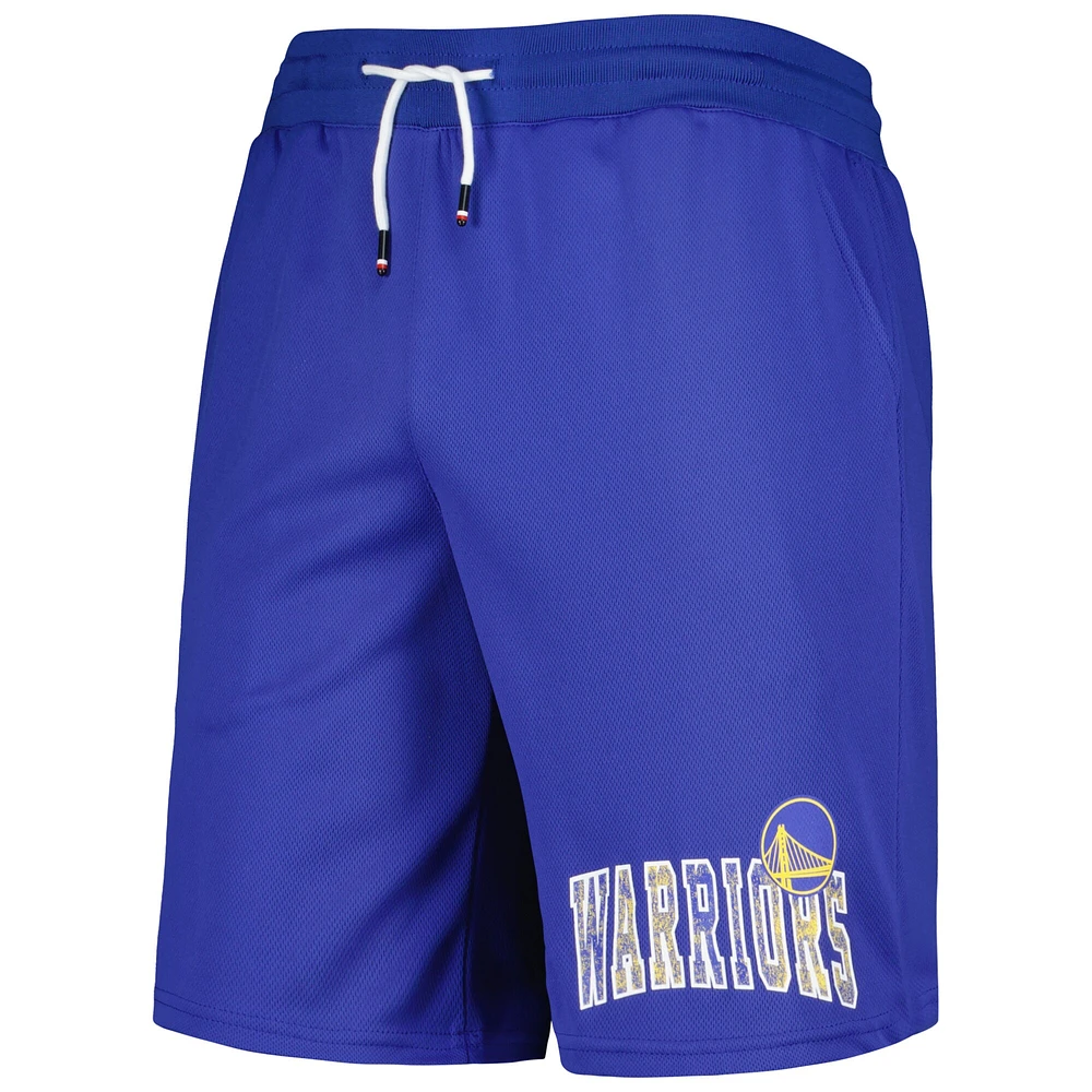 Short de basketball Tommy Jeans Royal Golden State Warriors Mike Mesh pour homme