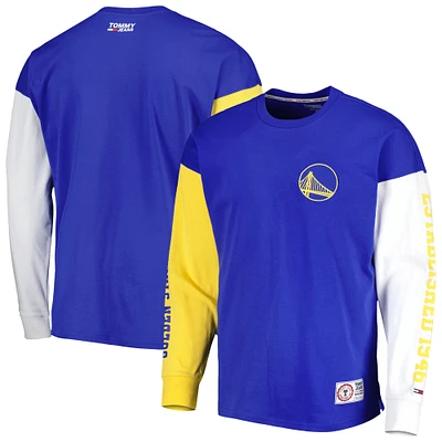 T-shirt à manches longues Tommy Jeans Golden State Warriors Richie color block pour homme