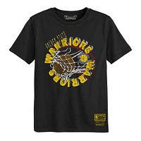 T-shirt noir « Mitchell & Ness » des Golden State Warriors pour enfants d'âge préscolaire