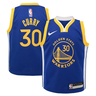 Maillot Nike Stephen Curry Royal Golden State Warriors Dri-FIT Swingman pour enfants d'âge préscolaire - Édition Icon