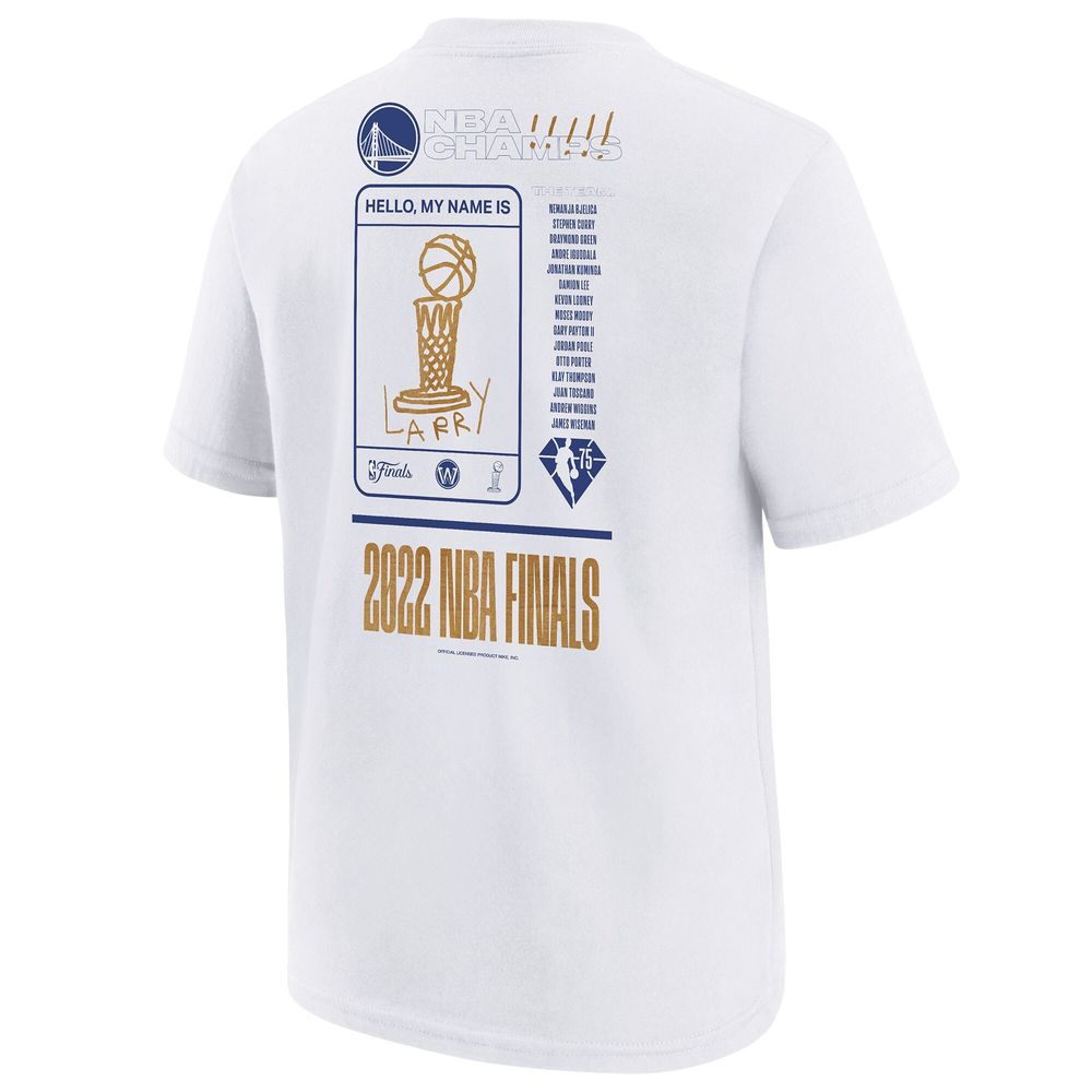 Men's Nike White Golden State Warriors 2022 NBA Finals Champions Roster  T-Shirt