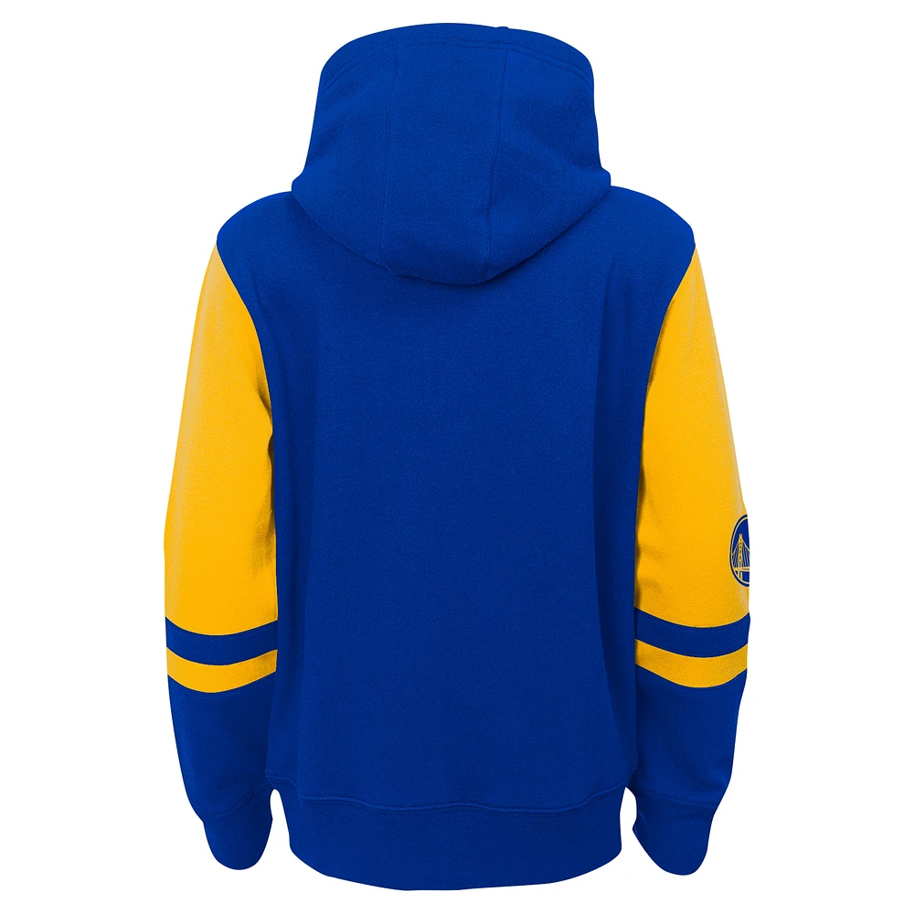 Sweat à capuche entièrement zippé pour enfants d'âge préscolaire Royal Golden State Warriors Straight To The League