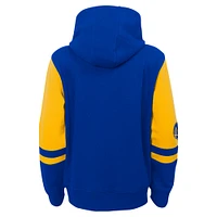 Sweat à capuche entièrement zippé pour enfants d'âge préscolaire Royal Golden State Warriors Straight To The League