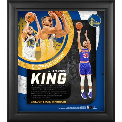 Stephen Curry Golden State Warriors Fanatics Authentic Framed 15" x 17" NBA All-Time 3-Point Leader Collage