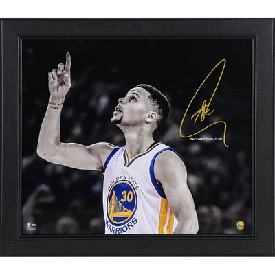 Stephen Curry Golden State Warriors Framed 15" x 17" Pointing Spotlight Photograph with Facsimile Signature