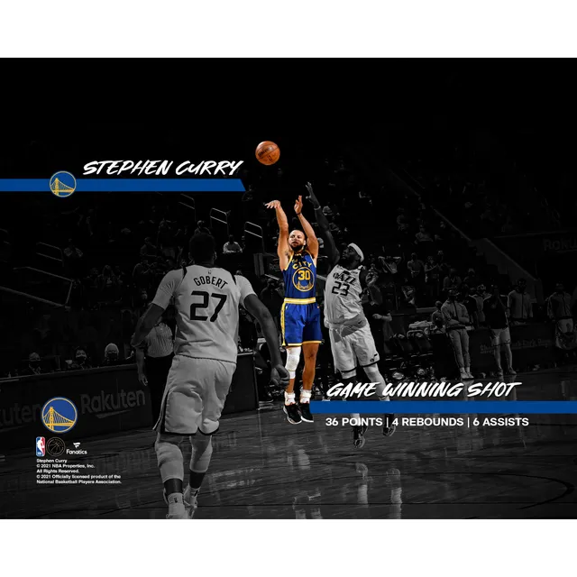 Stephen Curry Golden State Warriors Unsigned Custom 2974 Three-Points Jersey Photograph