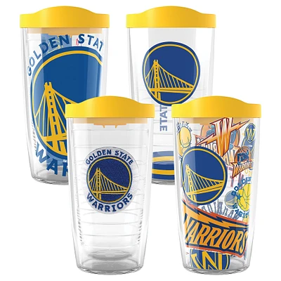 Tervis Golden State Warriors paquet de quatre 16oz. Ensemble de gobelets classiques