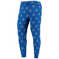 The Wild Collective Royal Golden State Warriors Allover Logo Jogger Pants