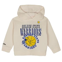 Ensemble sweat à capuche et pantalon surdimensionnés pour tout-petits Mitchell & Ness crème Golden State Warriors Hang Time