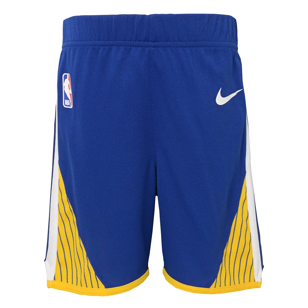 Toddler Nike Royal Golden State Warriors Icon Replica Shorts