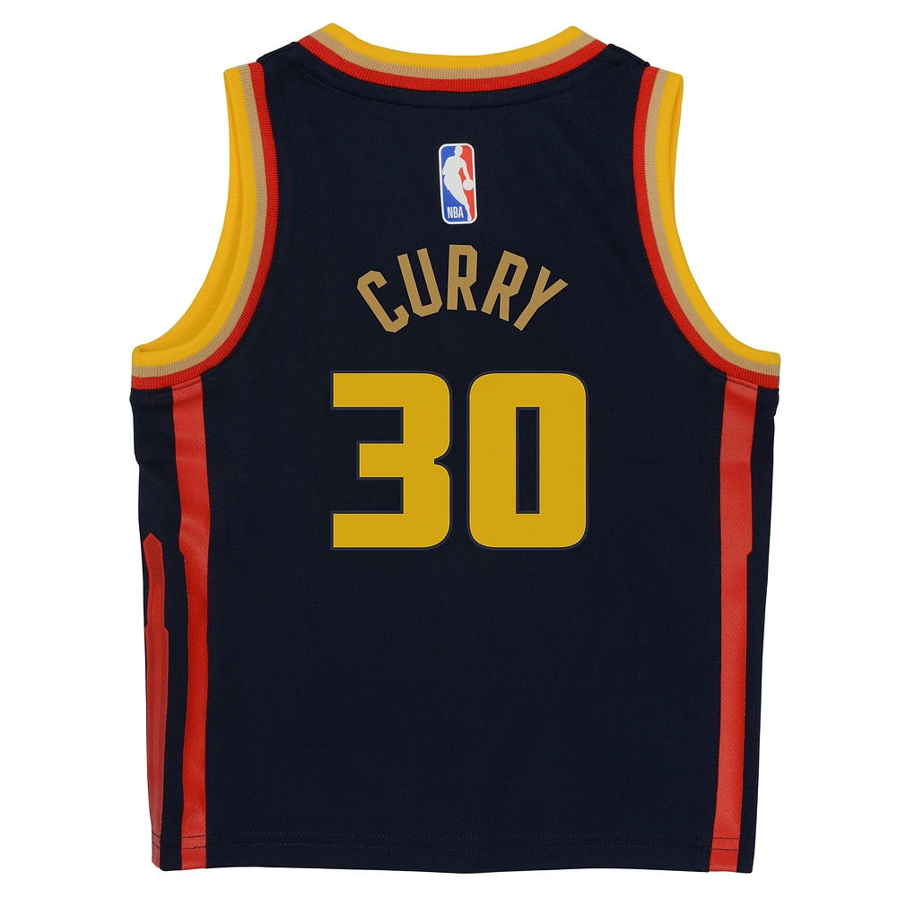 Toddler Nike Stephen Curry Navy Golden State Warriors 2024/25 Swingman Player Jersey - City Edition