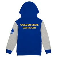 Toddler  Royal Golden State Warriors Fair Catch Fleece Pullover Hoodie