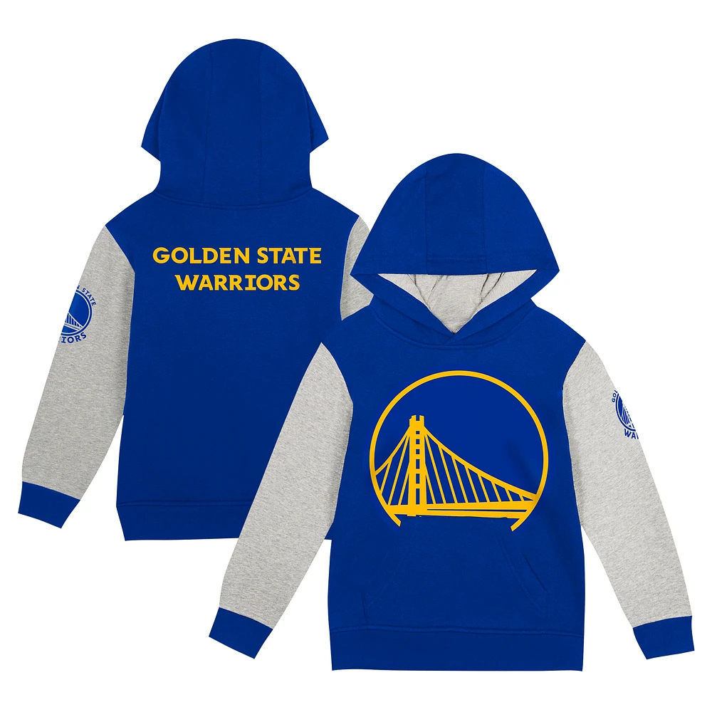 Sweat à capuche en polaire Fair Catch pour tout-petit des Royal Golden State Warriors