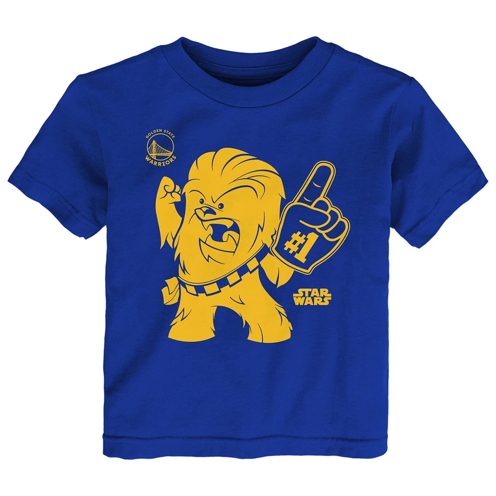 T-shirt pour fan de Star Wars Chewie #1 des Royal Golden State Warriors tout-petits