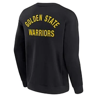 Sweat-shirt unisexe fanatiques noir Golden State Warriors super doux