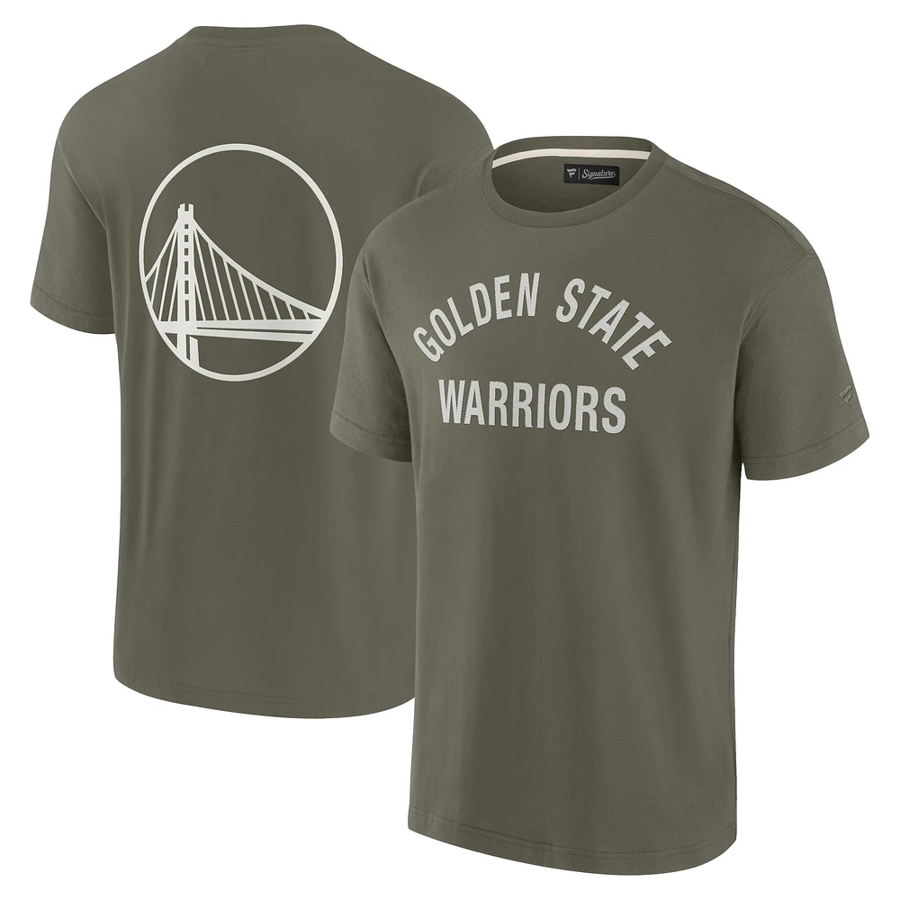 T-shirt unisexe Fanatics Olive Golden State Warriors Elements super doux à manches courtes