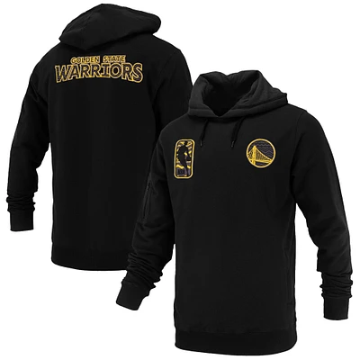 Sweat à capuche unisexe FISLL noir Golden State Warriors Logoman Shadow Collection