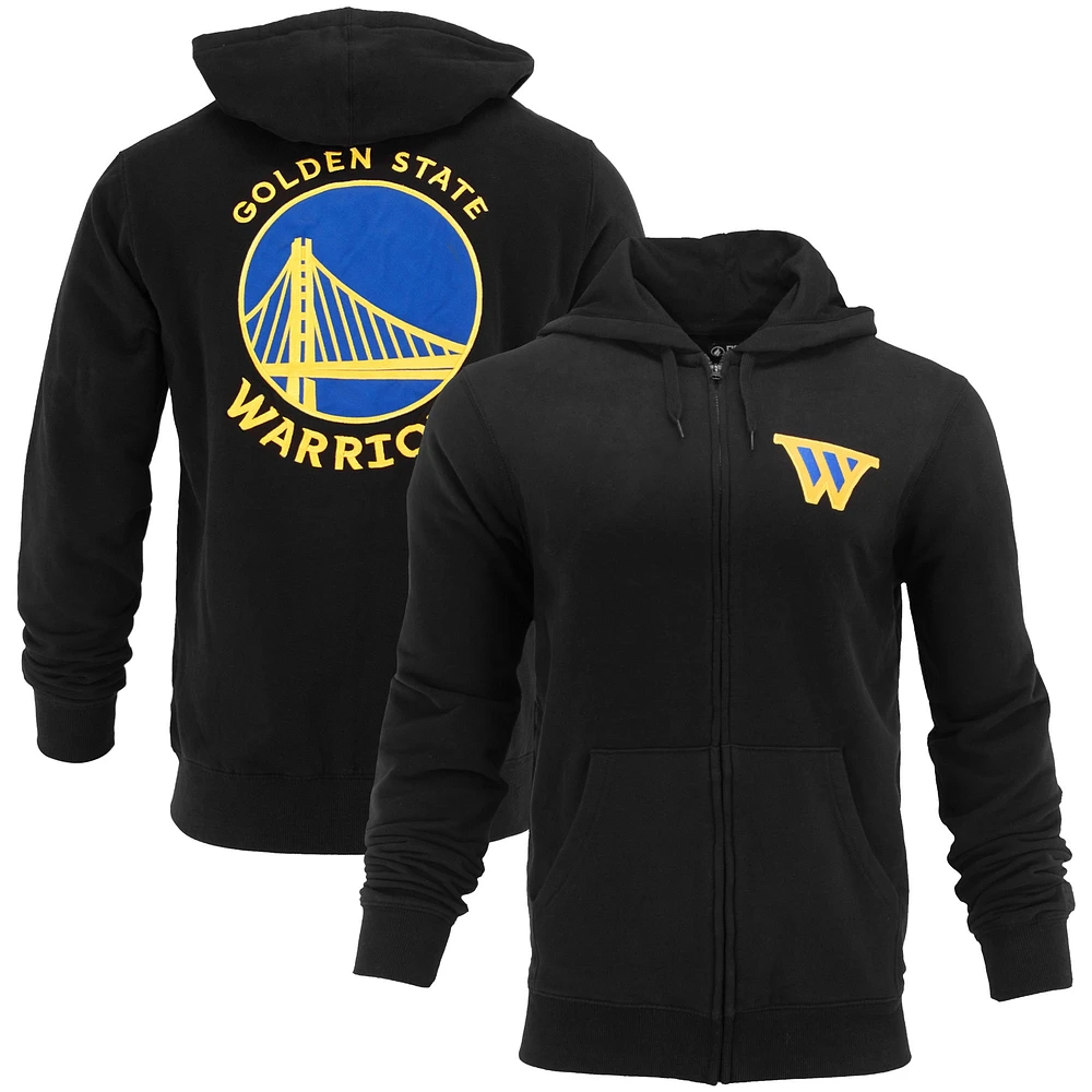 Sweat à capuche unisexe FISLL x Benny Gold Black Golden State Warriors Statement Edition entièrement zippé
