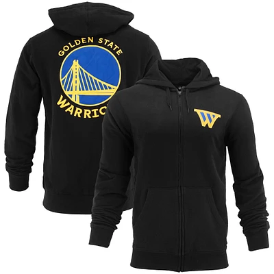 Sweat à capuche unisexe FISLL x Benny Gold Black Golden State Warriors Statement Edition entièrement zippé