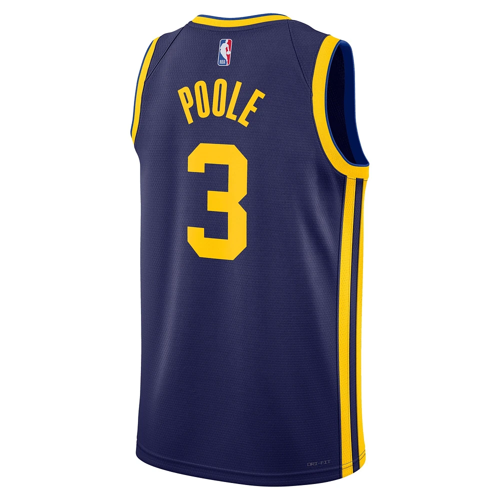 Unisexe Jordan Brand Maillot Poole Navy Golden State Warriors Swingman - Statement Edition