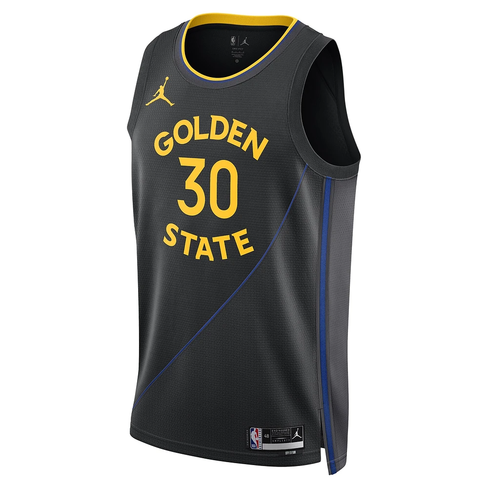 Maillot Jordan Brand Stephen Curry Swingman Golden State Warriors 2024/25 unisexe noir - Édition Statement