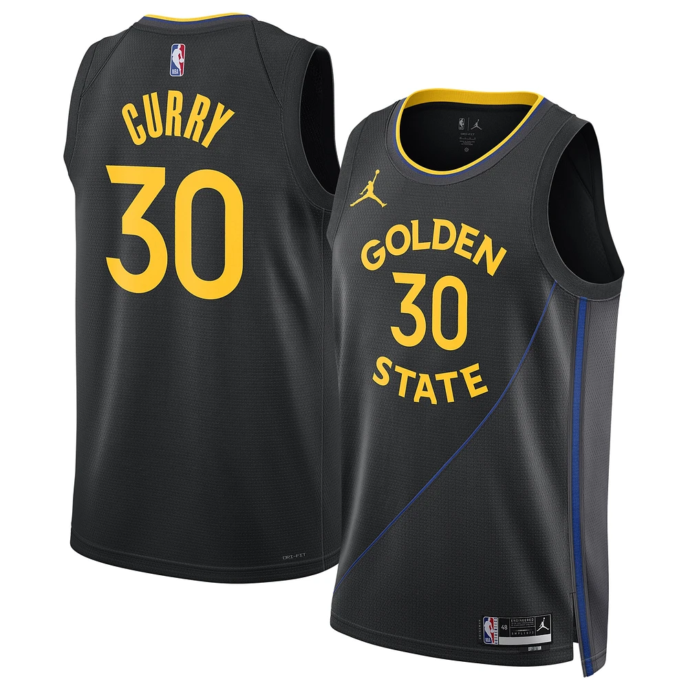 Maillot Jordan Brand Stephen Curry Swingman Golden State Warriors 2024/25 unisexe noir - Édition Statement