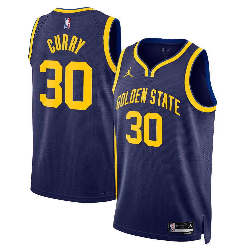 Unisexe Jordan Brand Stephen Curry Navy Golden State Warriors Swingman Jersey - Statement Edition