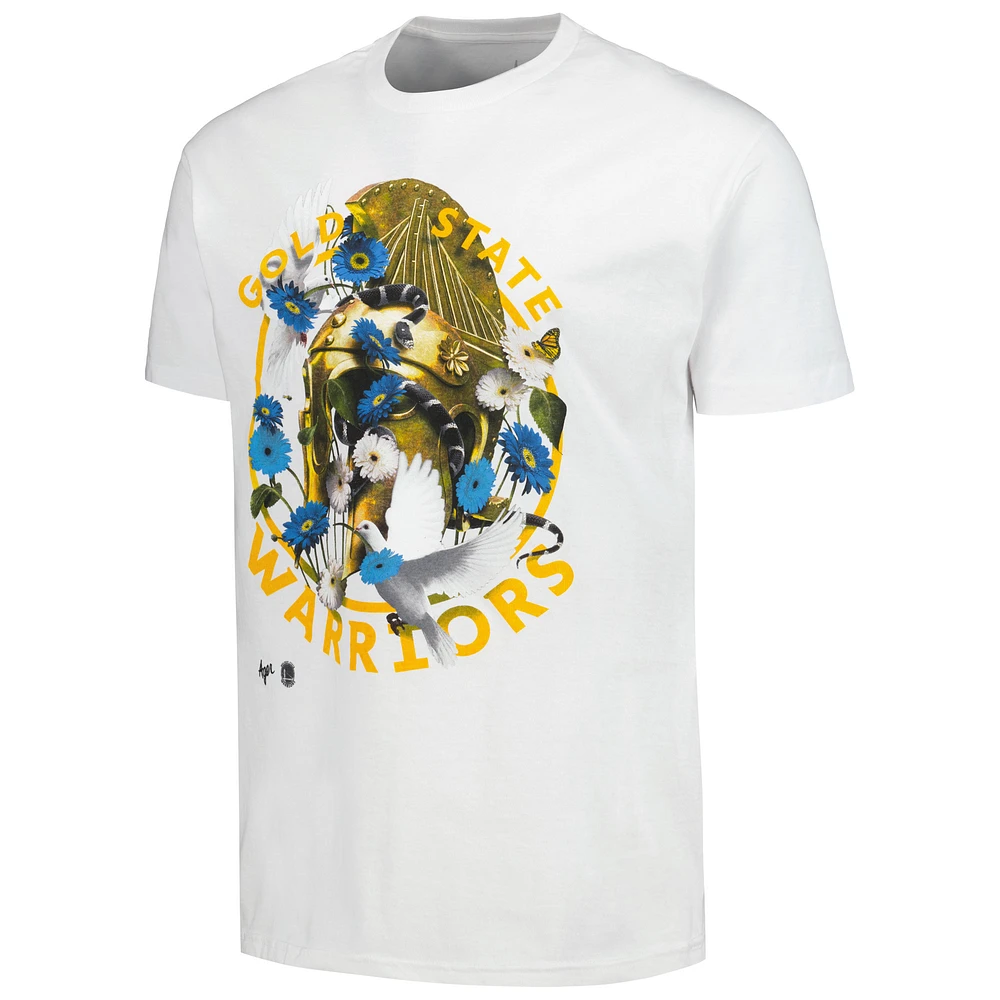 T-shirt unisexe NBA x Kathy Ager blanc Golden State Warriors Identifier Artist Series