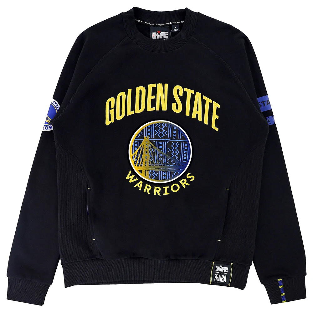 Unisex NBA x Two Hype  Black Golden State Warriors Culture & Hoops Heavyweight Pullover Sweatshirt