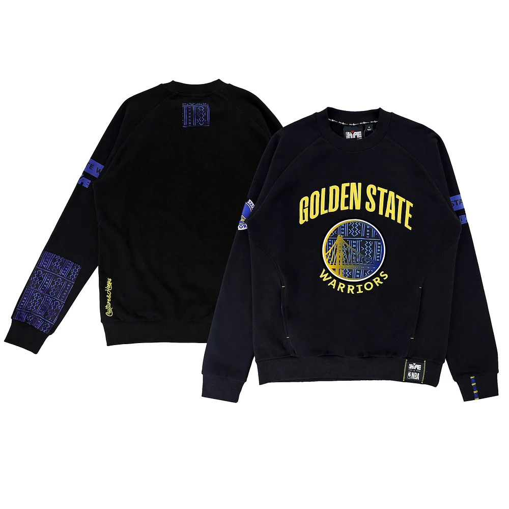Unisex NBA x Two Hype Black Golden State Warriors Culture & Hoops Heavyweight Pullover Sweatshirt