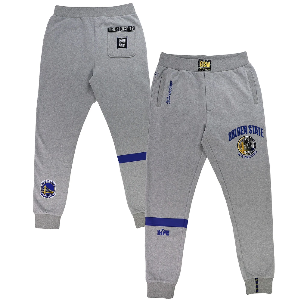 Pantalon de jogging épais unisexe NBA x Two Hype Heather Grey Golden State Warriors Culture & Hoops