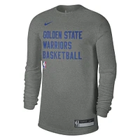 T-shirt à manches longues unisexe Nike Golden State Warriors 2023/24 Legend On-Court Practice gris chiné