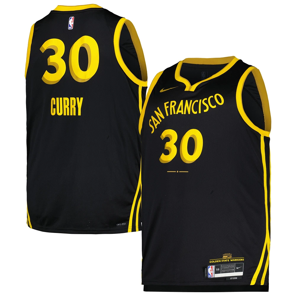 Maillot unisexe Nike Stephen Curry noir Golden State Warriors Swingman Player - City Edition