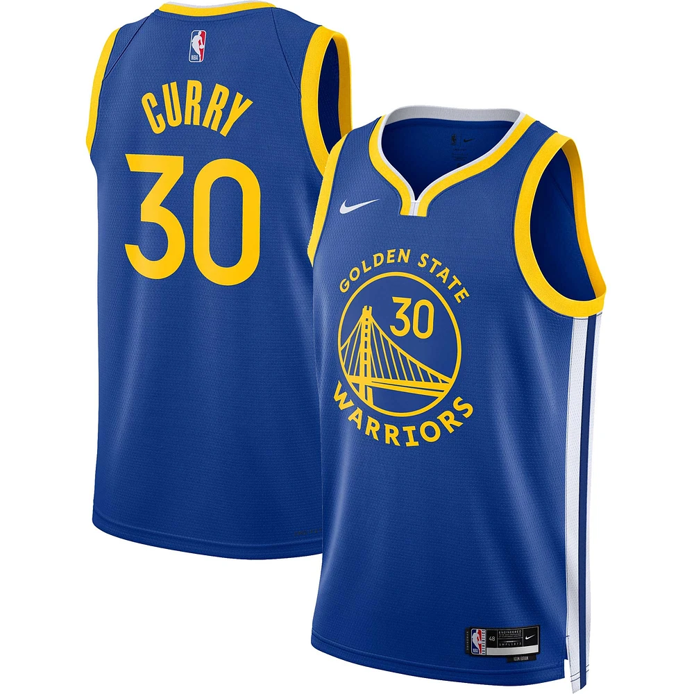 Maillot Nike Swingman Stephen Curry Royal Golden State Warriors unisexe - Édition Icon