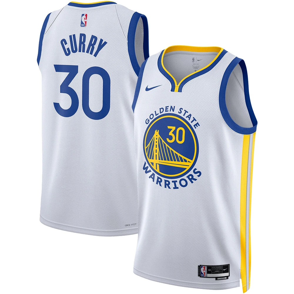 Unisexe Nike Stephen Curry Blanc Golden State Warriors Swingman Jersey - Édition Association