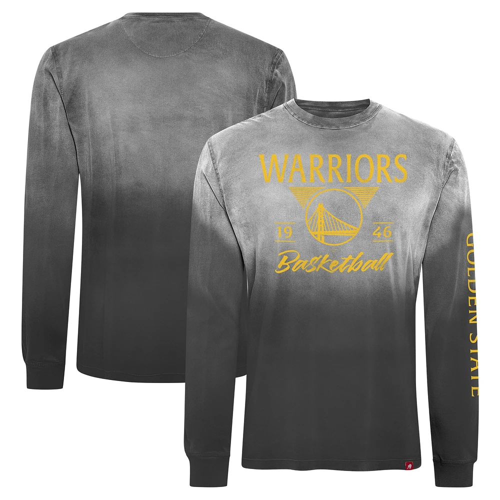 Unisex Sportiqe Black Golden State Warriors Mohave Sun-Dipped Long Sleeve T-Shirt