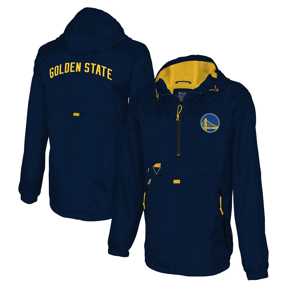 Unisex Stadium Essentials Navy Golden State Warriors Compete Quarter-Zip Hoodie Jacket