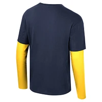 Unisex Stadium Essentials Navy Golden State Warriors Spectator 2fer Long Sleeve  T-Shirt