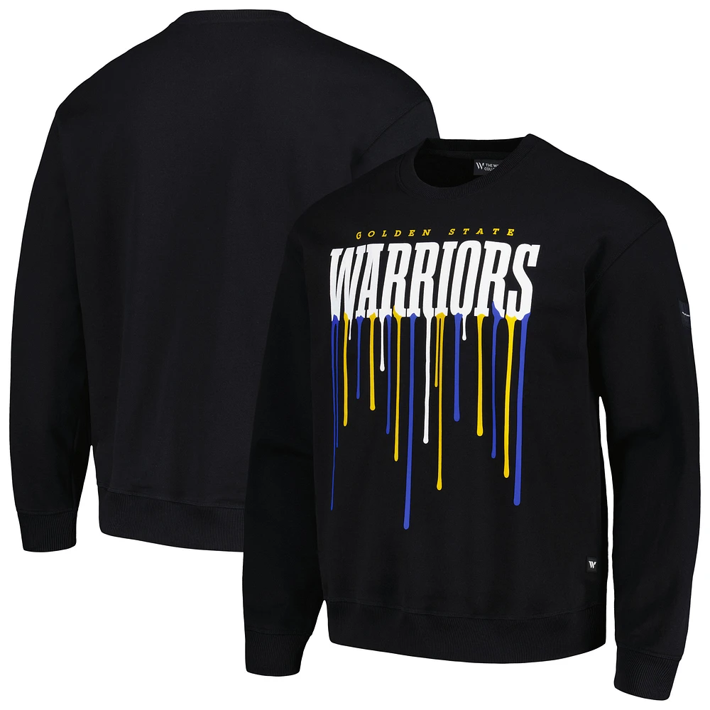 Sweat-shirt unisexe The Wild Collective Golden State Warriors Drip Pullover noir