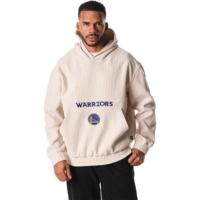 Unisex The Wild Collective  Cream Golden State Warriors Corduroy Tri-Blend Pullover Hoodie