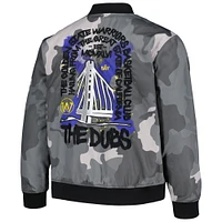 Unisex The Wild Collective Gray Golden State Warriors 2023/24 City Edition Camo Bomber Full-Zip Jacket