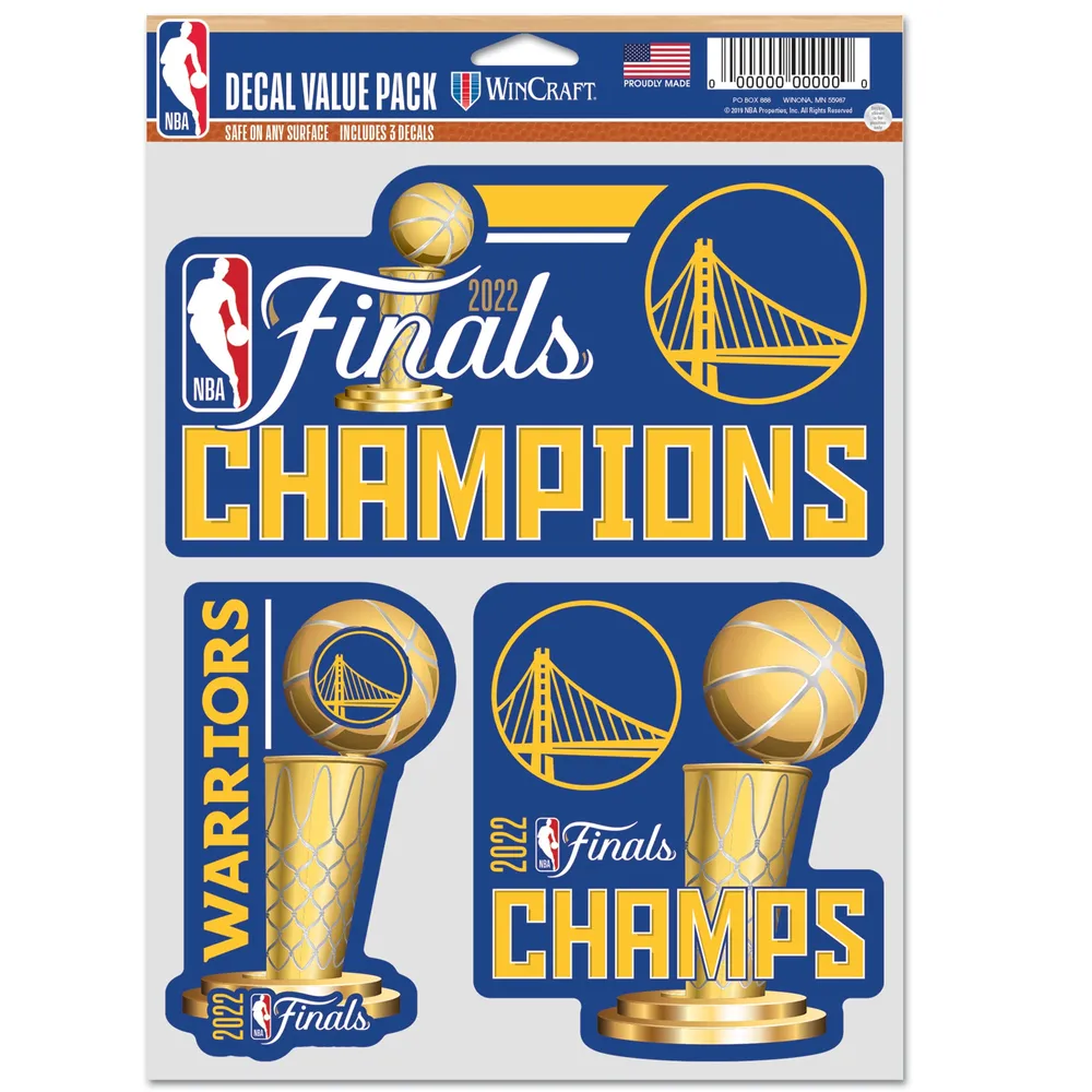 Lids Golden State Warriors WinCraft 2022 NBA Finals Champions 5.5'' x  7.75'' Trophy Fan 3-Pack Decal Set