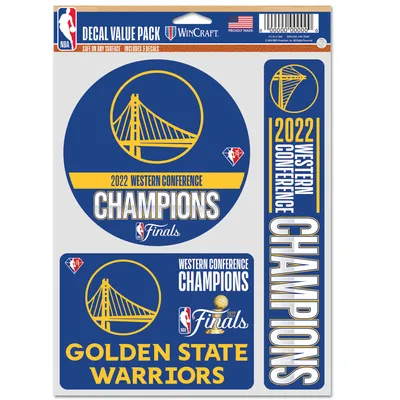 Golden State Warriors WinCraft 2022 Western Conference Champions 3-Pack Fan Decal Set