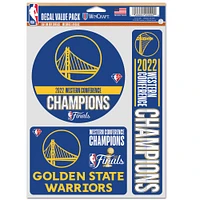 WinCraft Golden State Warriors 2022 Western Conference Champions Lot de 3 autocollants pour ventilateur