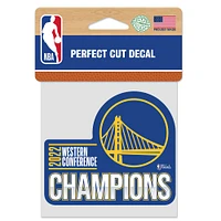 WinCraft Golden State Warriors 2022 Western Conference Champions 4'' x 4'' Perfect Cut Decal