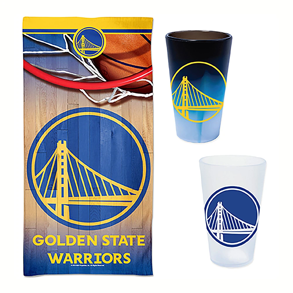 Pack d'accessoires pour la journée à la plage WinCraft Golden State Warriors