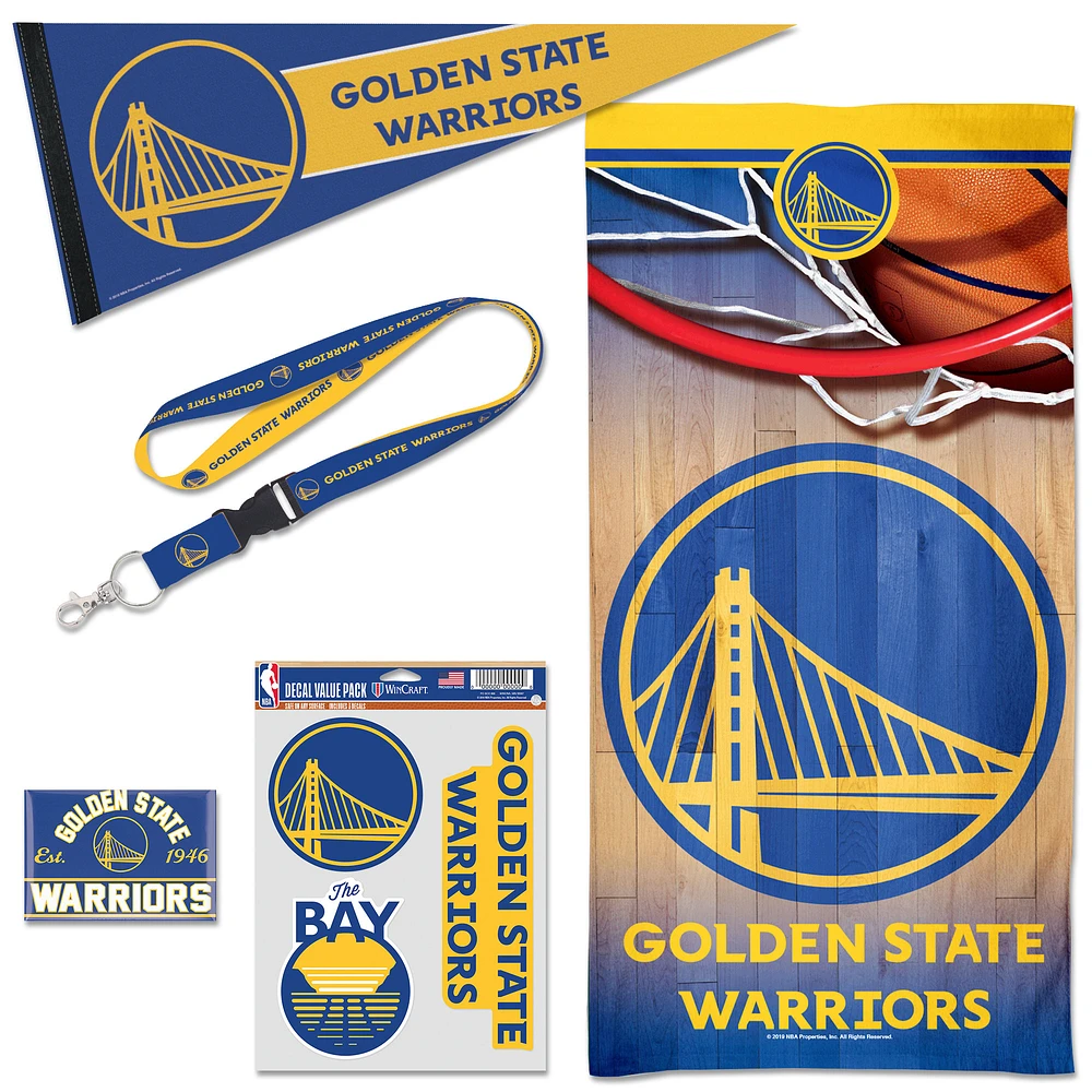 Pack d'accessoires pour fans de WinCraft Golden State Warriors House