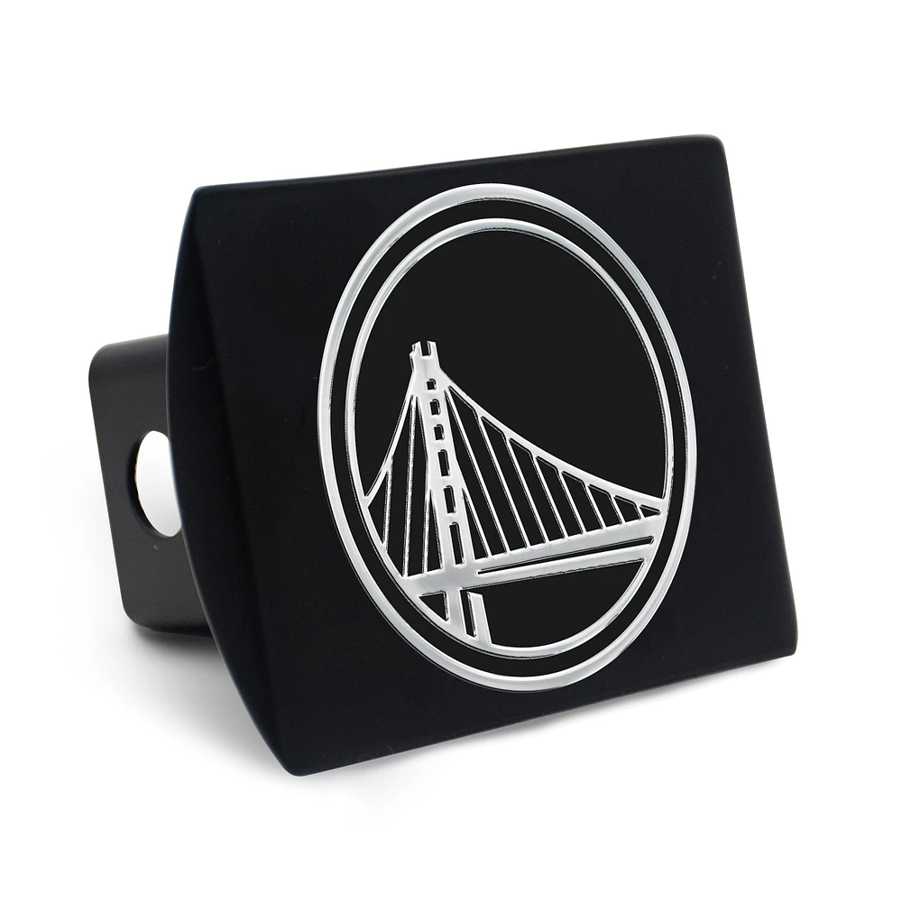 Housse d'attelage WinCraft Premium en métal chromé avec logo Golden State Warriors