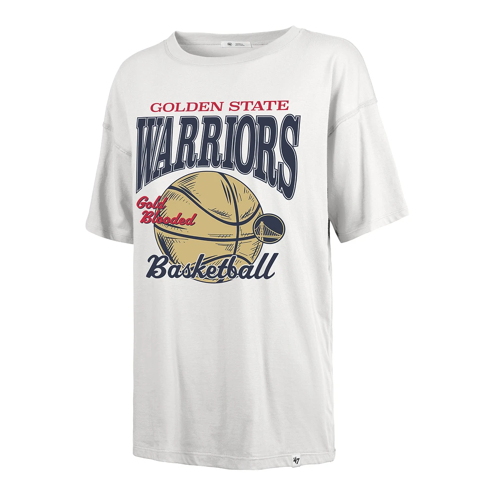 Women's '47  White Golden State Warriors City Edition Down Court Sadie T-Shirt